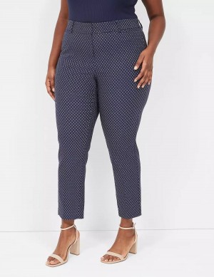 Lane Bryant 4-Season Slim Ankle Women Pants Navy | VIL2946IS