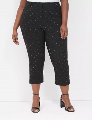 Lane Bryant 4-Season Slim Capri Women Pants Black | OIU2579ER