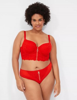 Lane Bryant Boost Longline Women Balconette Bra Red | KYX7544LA