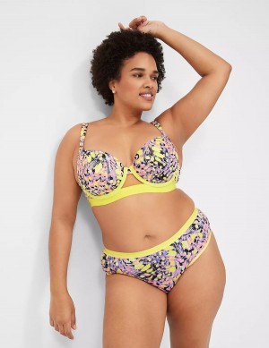 Lane Bryant Boost Women Balconette Bra Yellow Multicolor | KKQ91TH