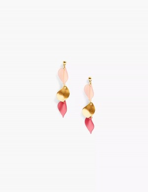 Lane Bryant Cabernet Petal Drop Women Earrings Gold | JAI7710QI