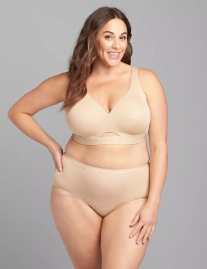 Lane Bryant Comfort Bliss Lightly Lined No-Wire Women Bralettes Beige | TDQ9416AN