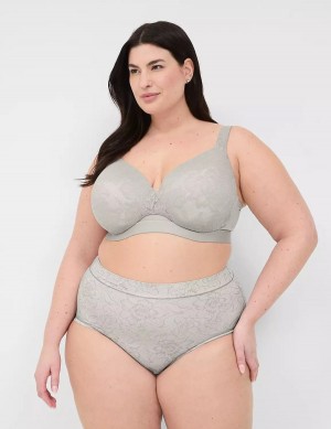 Lane Bryant Comfort Bliss Lightly Lined Full Coverage With Lace Women Bralettes Grey | NJS1370UH