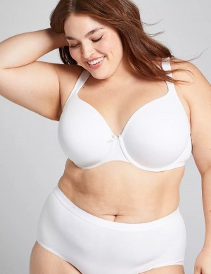 Lane Bryant Cotton Lightly Lined Full Coverage Women Bralettes White | MRK9939TC