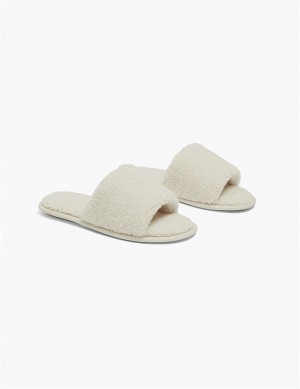 Lane Bryant Faux-Fur Slide Women Slippers Grey | THF587UK