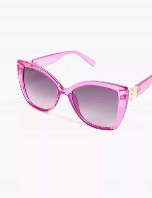 Lane Bryant Fuchsia Jelly Cateye Women Sunglasses Purple | RYP3732SI