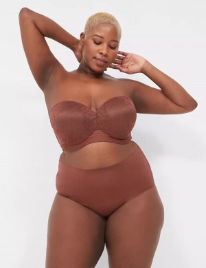 Lane Bryant Invisible Edge Full Women Briefs Chocolate | MZJ2775BJ