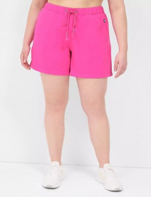 Lane Bryant LIVI French Terry Women Shorts Pink | JUN3167GU