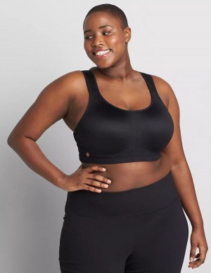 Lane Bryant LIVI High-Impact Wicking Underwire Women Sports Bra Black | RGG2349NM