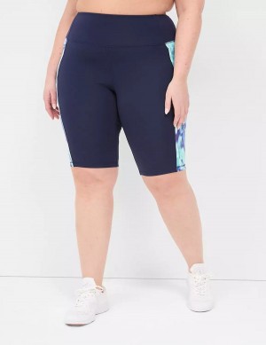 Lane Bryant LIVI High-Rise Recycled LIVI Soft Knee Women Shorts Dark Blue | SSJ7659TY