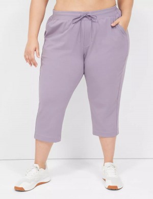 Lane Bryant LIVI Knit Capri Women Pants Purple Olive | SAP6056PH