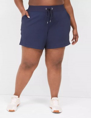 Lane Bryant LIVI Knit Women Shorts Navy | EME953LX