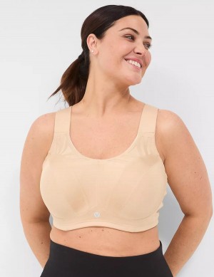 Lane Bryant LIVI Max Support Wicking Underwire Women Sports Bra Beige | JBJ5187IH