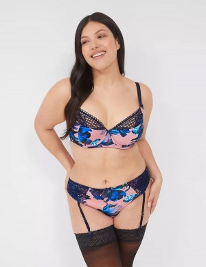 Lane Bryant Lace French Women Balconette Bra Pink Blue Black | LCF8765PB