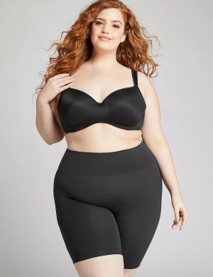 Lane Bryant Level 2 Shaping High-Waist Short Women Briefs Black | XIE426WO