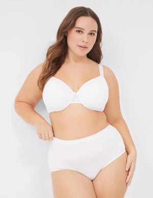 Lane Bryant Lightly Lined Full Coverage With Lace Women Bralettes White | PNK9424VI