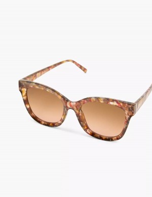 Lane Bryant Neutral Tortoiseshell Print Cateye Women Sunglasses Brown | VSR5893CD