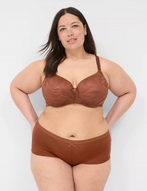 Lane Bryant No-Show Boyshort Women Briefs Brown | IYU590VR