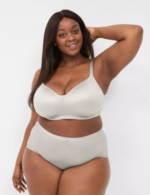 Lane Bryant No-Show Full with Lace Women Briefs White | VKC9142DH