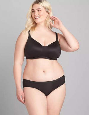 Lane Bryant No-Wire Women Bralettes Black | UUL4984YL