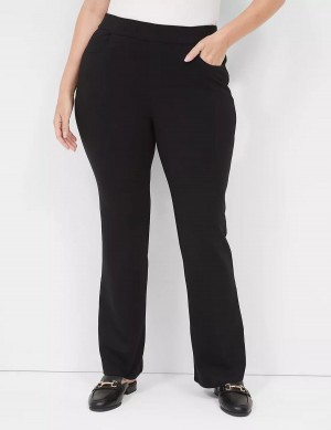 Lane Bryant Pull-On Ponte Boot Women Pants Black | ENE6879PY