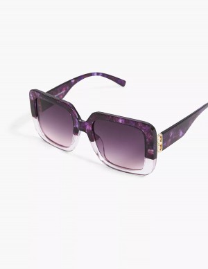 Lane Bryant Purple Oversized Square Women Sunglasses Purple | BCP4526CO