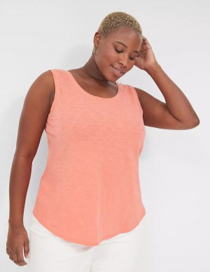 Lane Bryant Scoop-Neck Women Tank Top Coral | JWS8139JM