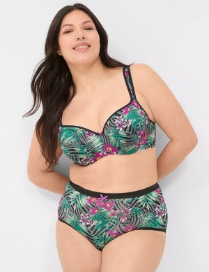 Lane Bryant Smooth Lightly Lined Women Balconette Bra Green Multicolor | ULQ7449LN