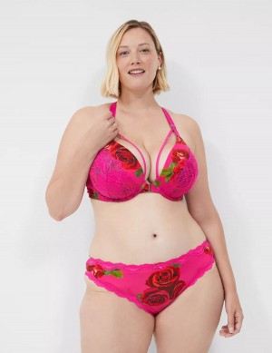 Lane Bryant Strappy-Back Tanga Women Briefs Rose Fuchsia | HBR2533QS