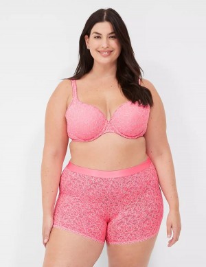 Lane Bryant Stretch Lace Boxer Women Briefs Pink | KAD3286YW