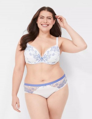 Lane Bryant Stretch Lace Women Hipster Panty White | EKH3192XA