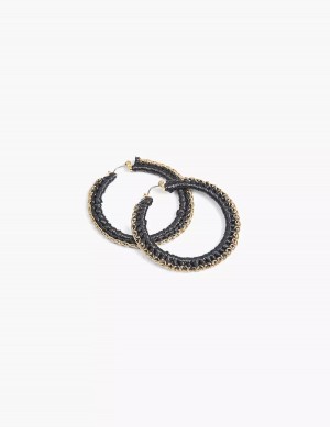 Lane Bryant Textured Women Hoop Earrings Gold | TXY450BR