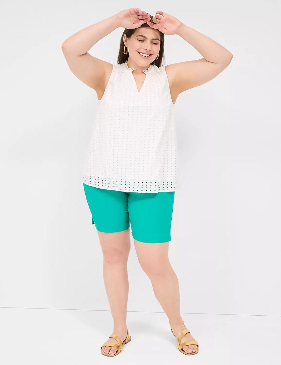 Lane Bryant 4-Season Bermuda Women Shorts Light Turquoise | JTK2160YC