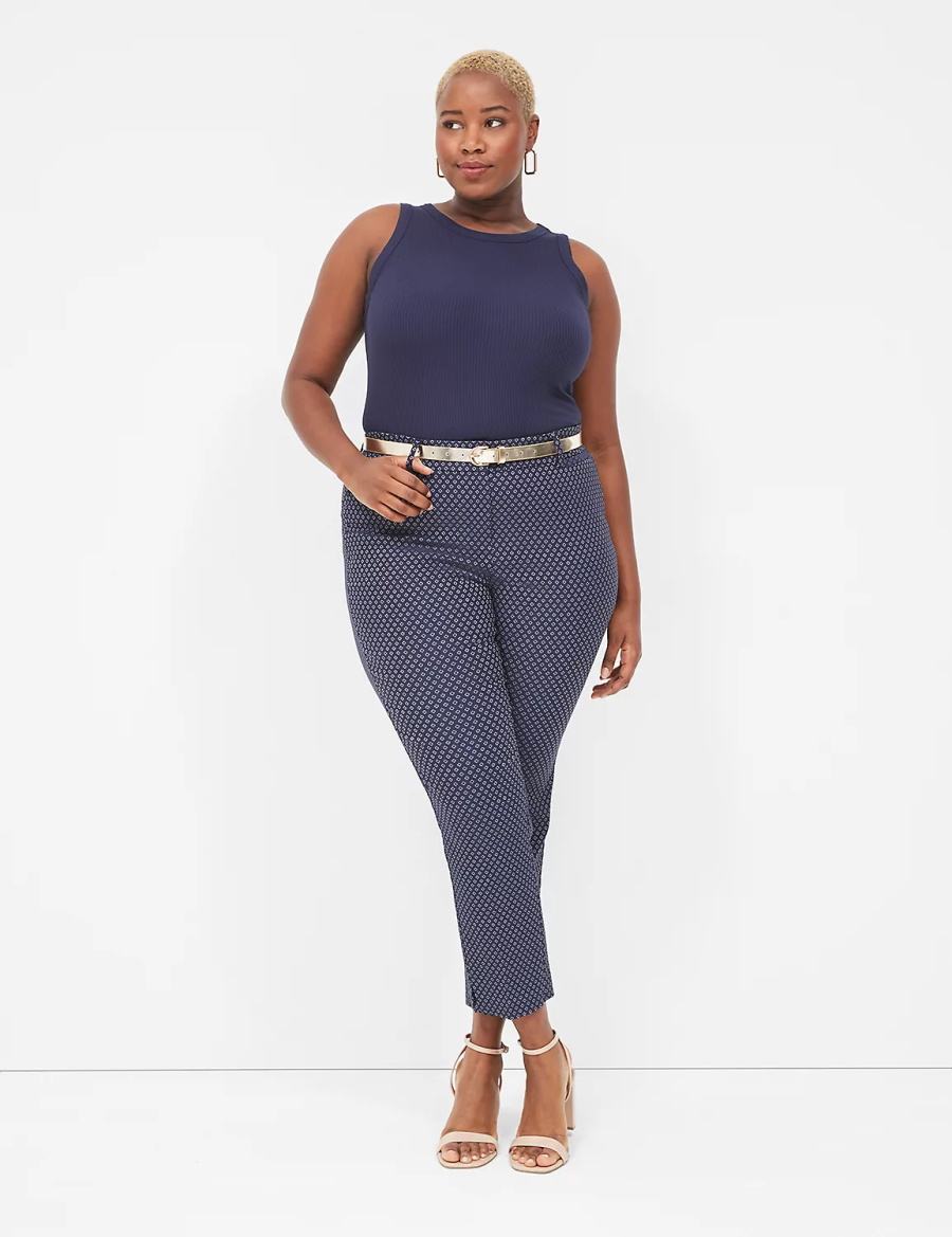 Lane Bryant 4-Season Slim Ankle Women Pants Navy | VIL2946IS