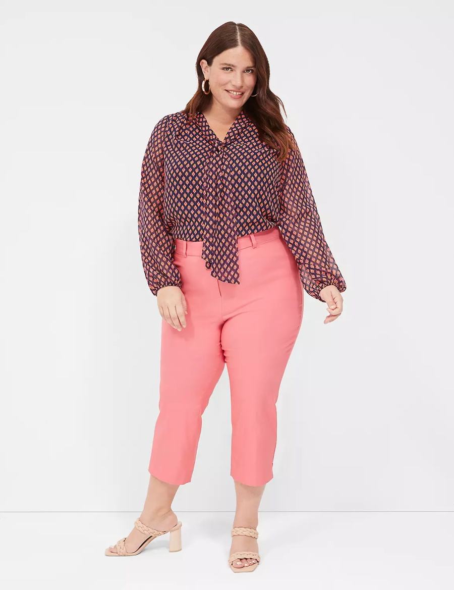 Lane Bryant 4-Season Slim Capri Women Pants Coral | YWK2680KX