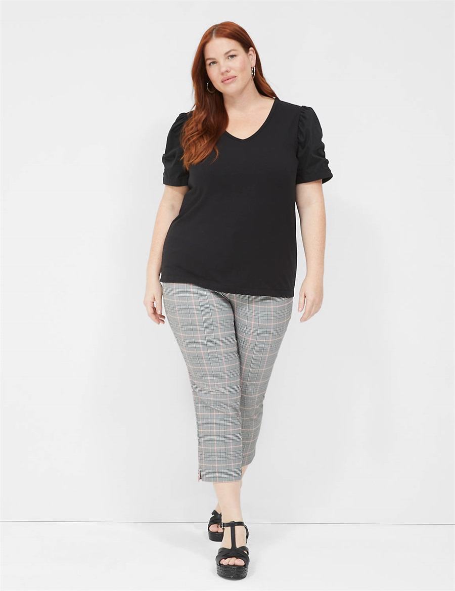 Lane Bryant 4-Season Slim Capri Women Pants Black | IXT7319RF