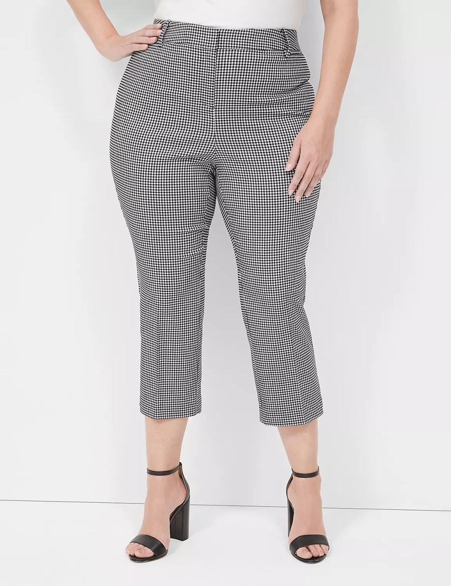 Lane Bryant 4-Season Slim Capri Women Pants Black | BUK103MQ