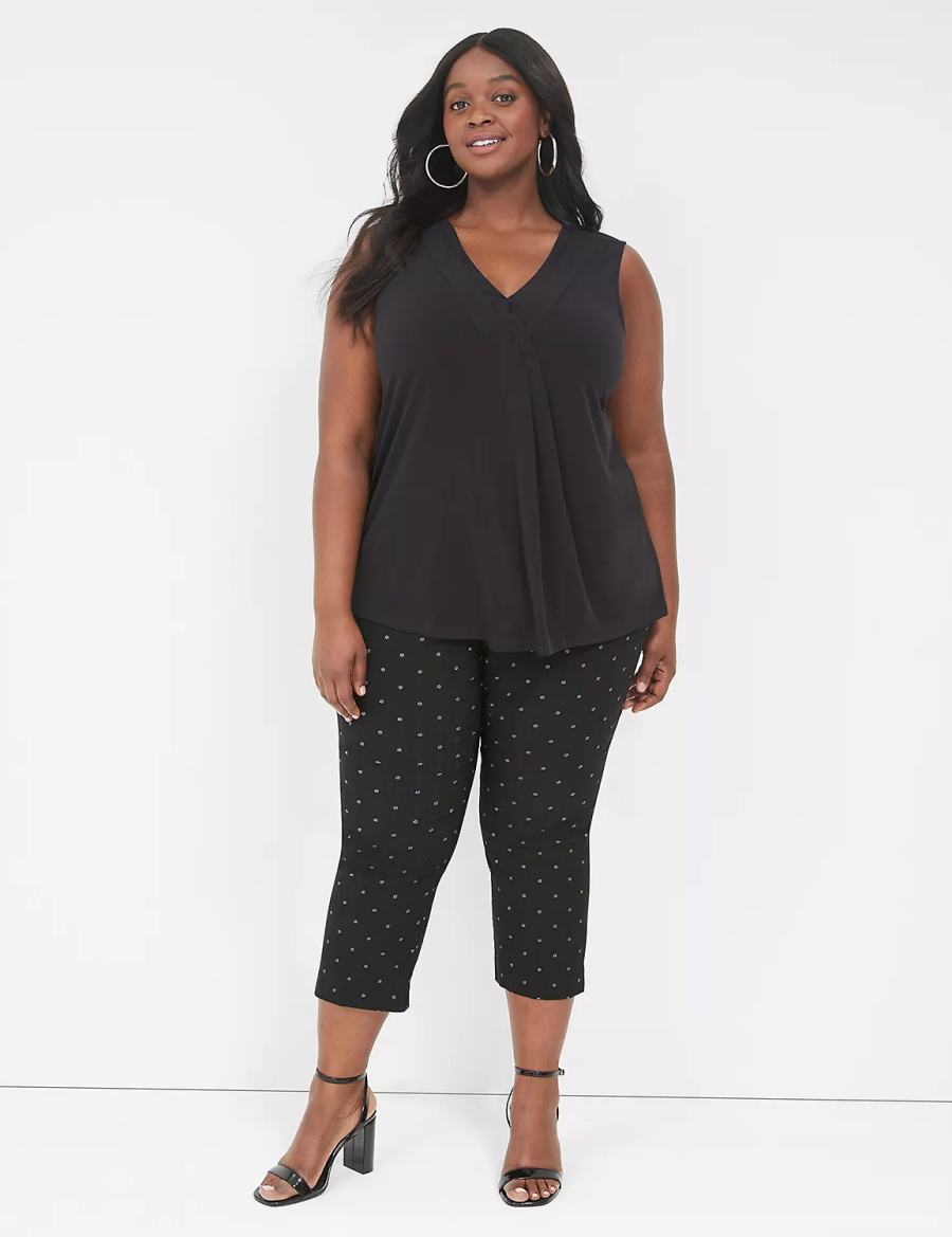 Lane Bryant 4-Season Slim Capri Women Pants Black | OIU2579ER