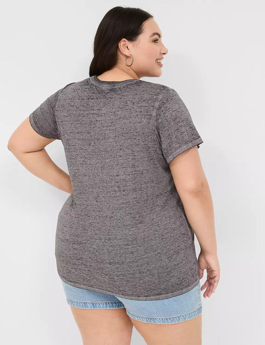 Lane Bryant Barbie Graphic Tee Women T Shirts Grey | TPU3217AW