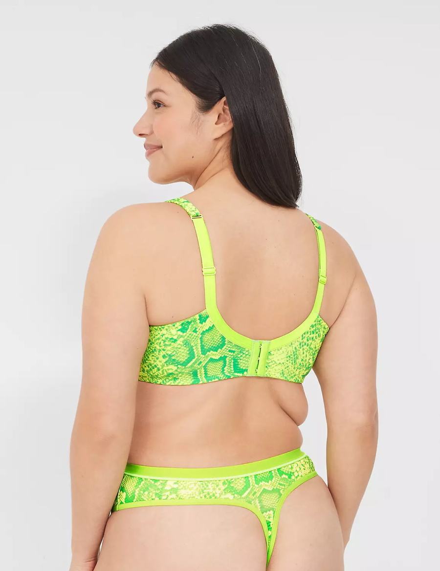 Lane Bryant Boost Plunge Women Bralettes Light Green | MKG5264BN