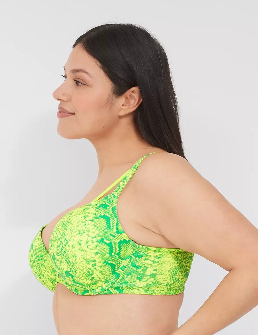 Lane Bryant Boost Plunge Women Bralettes Light Green | MKG5264BN