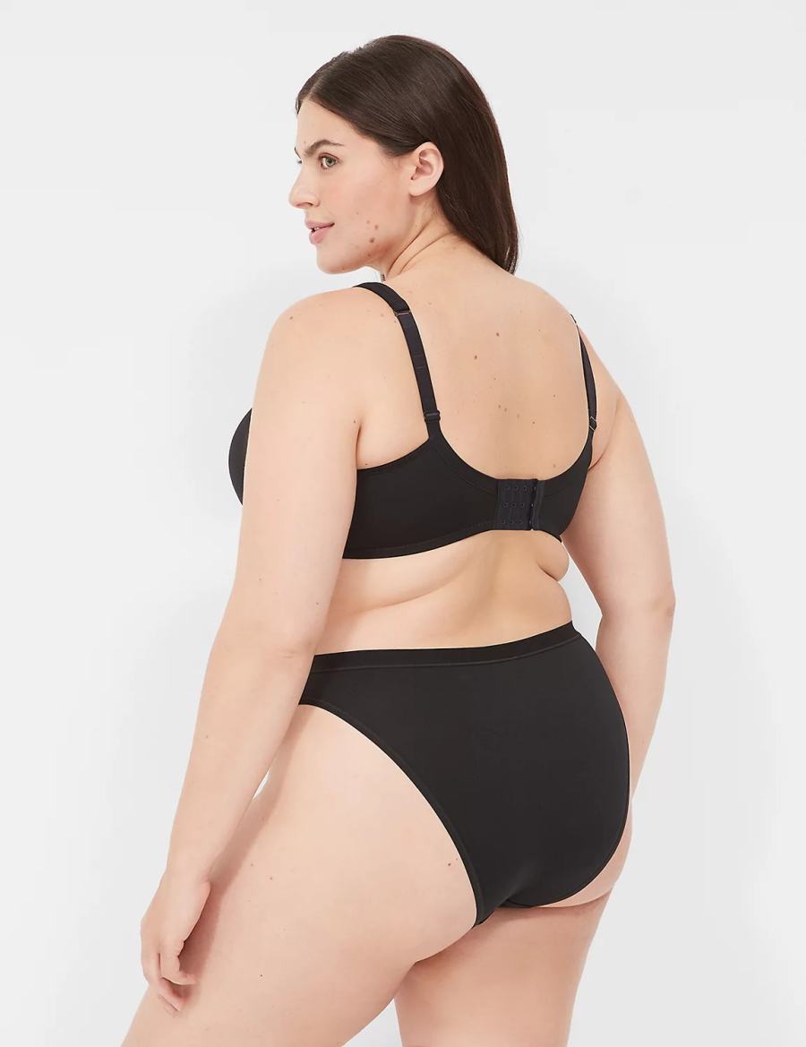 Lane Bryant Boost Plunge Women Bralettes Black | WFL1728HM