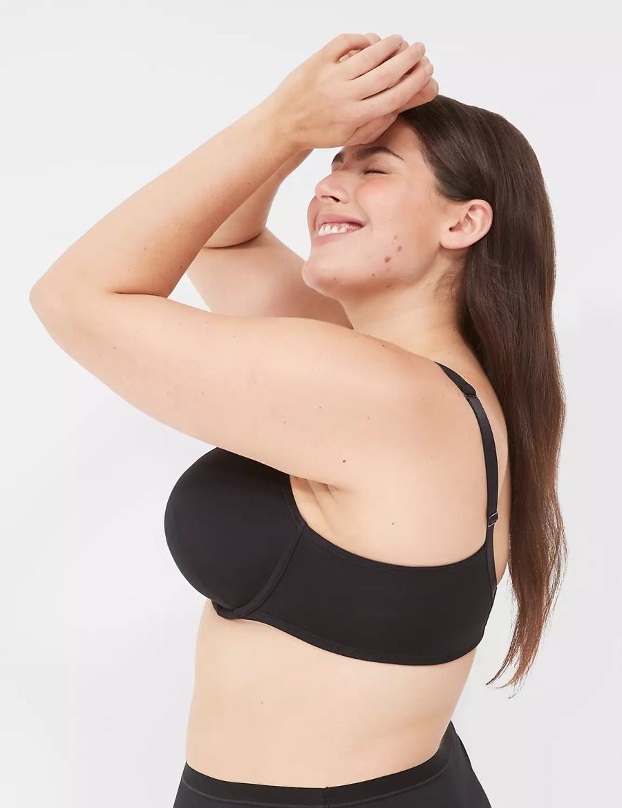 Lane Bryant Boost Plunge Women Bralettes Black | WFL1728HM