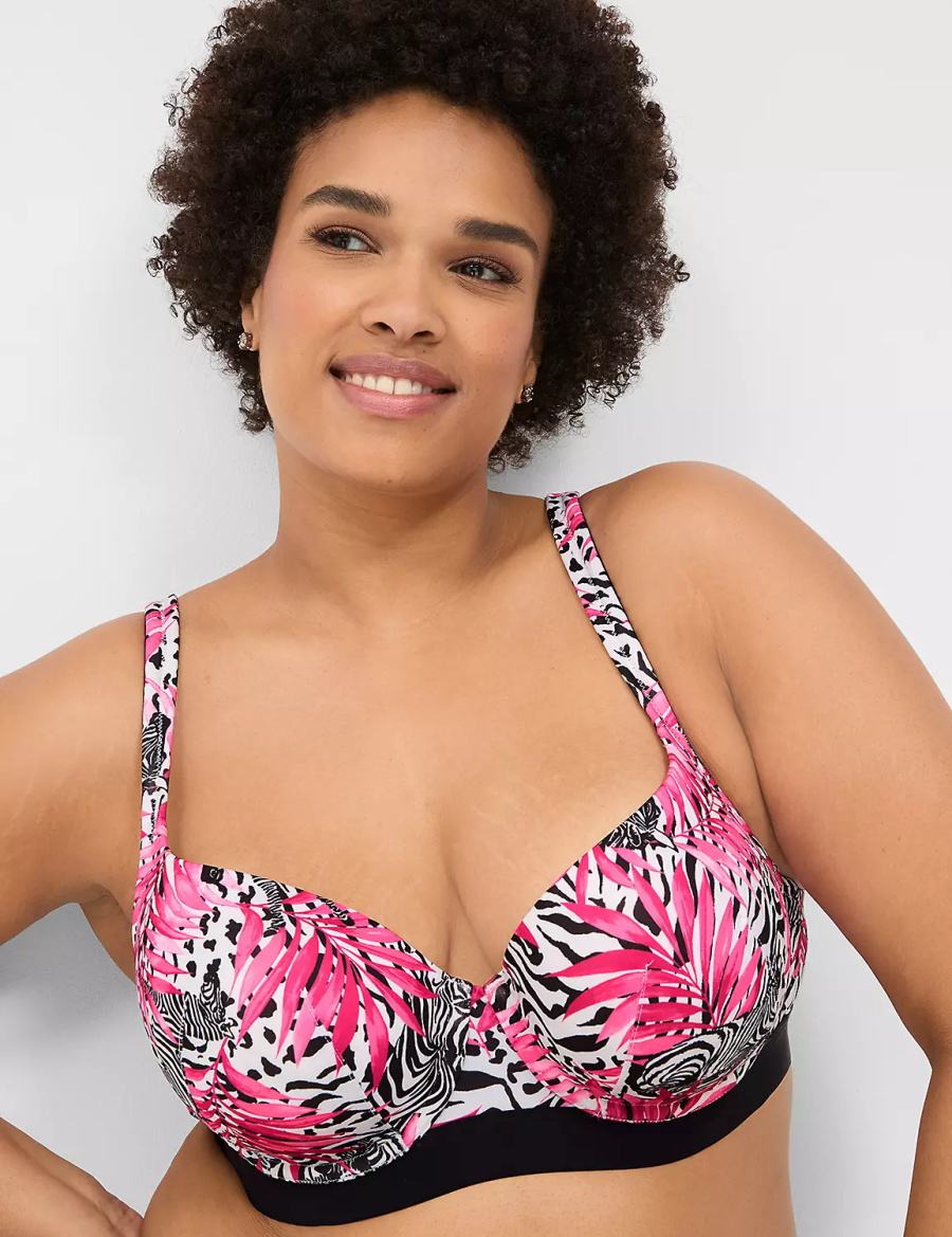 Lane Bryant Boost Women Balconette Bra Pink | LXK8897EB