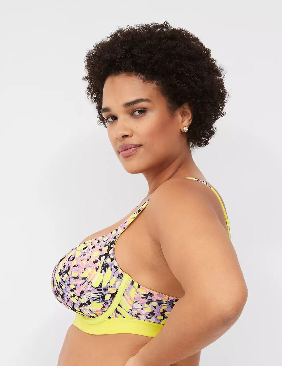 Lane Bryant Boost Women Balconette Bra Yellow Multicolor | KKQ91TH