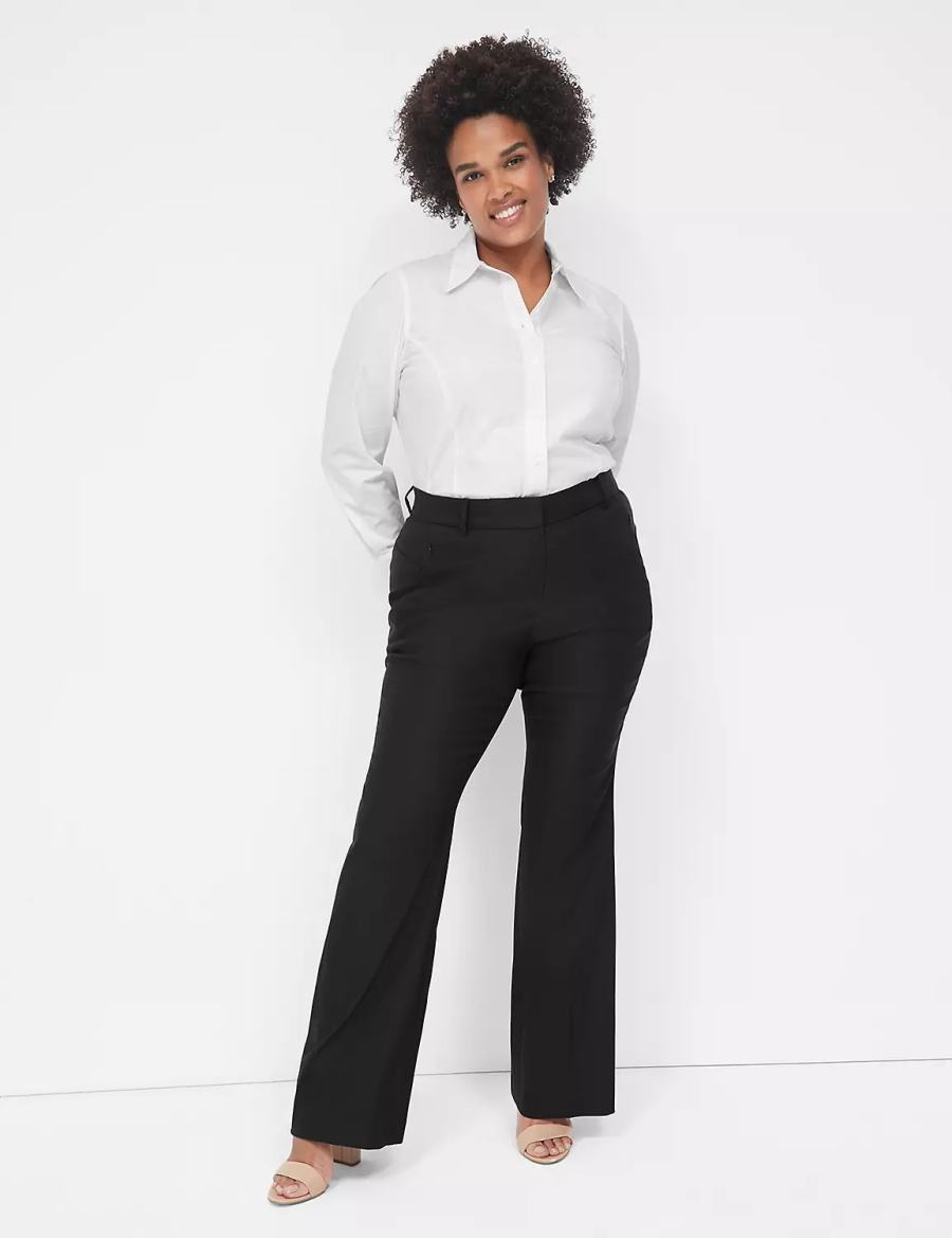 Lane Bryant Boot 4-Season Women Pants Black | CZB5967WG