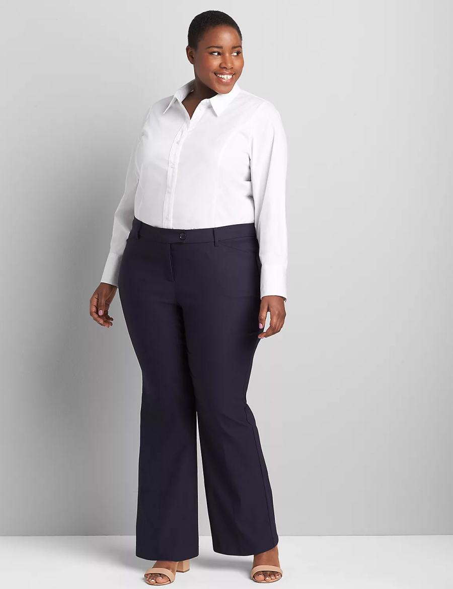 Lane Bryant Boot 4-Season Women Pants Blue | QEY543LE