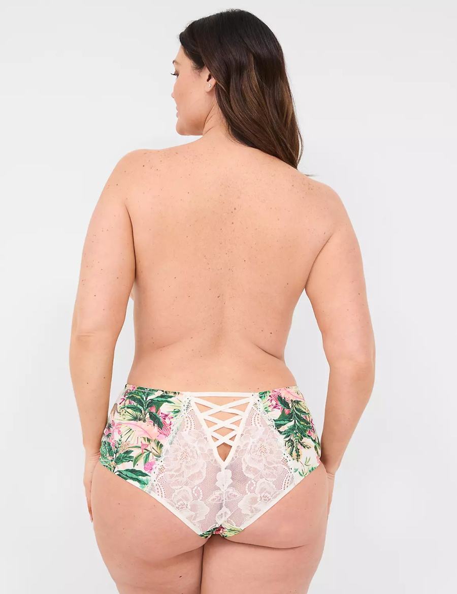 Lane Bryant Brief Women Briefs Green Multicolor | HYU609SK