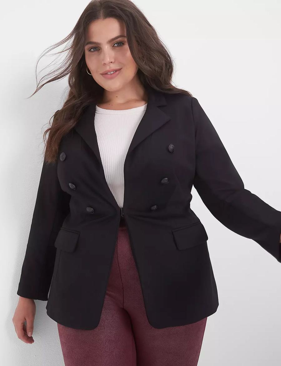 Lane Bryant Bryant Women Blazers Black | QIW6026CX