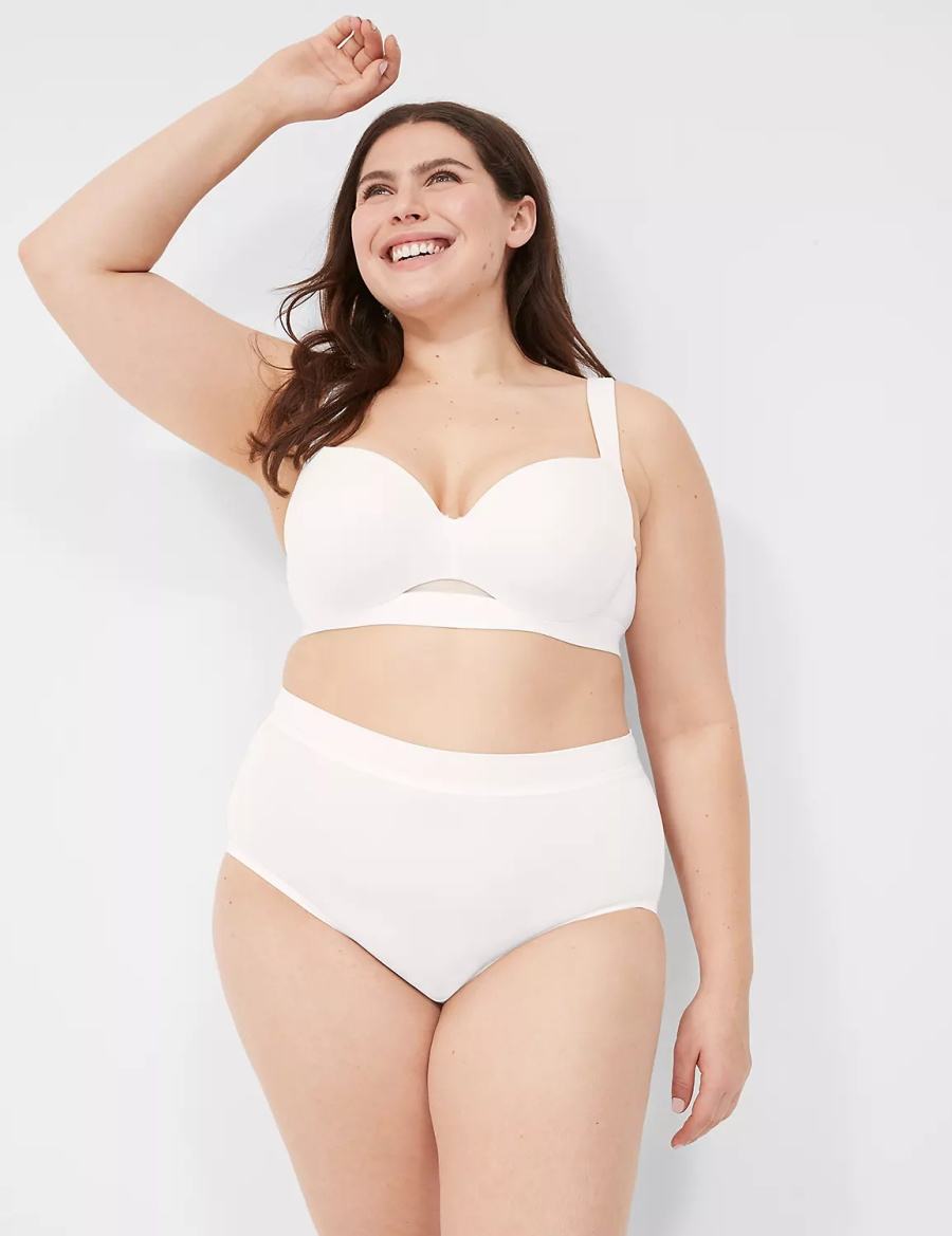 Lane Bryant Comfort Bliss Full Women Briefs White | JDM6940NH